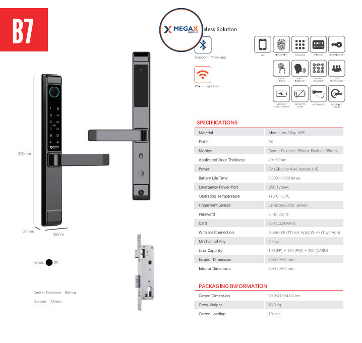 Avent B7-BK (TTLock) - Hình ảnh 2